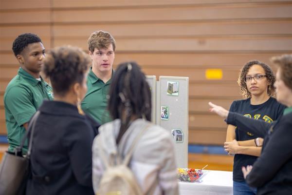 Group of students talking